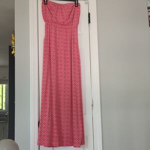 Trixxi Strapless Orange Pink Sundress
